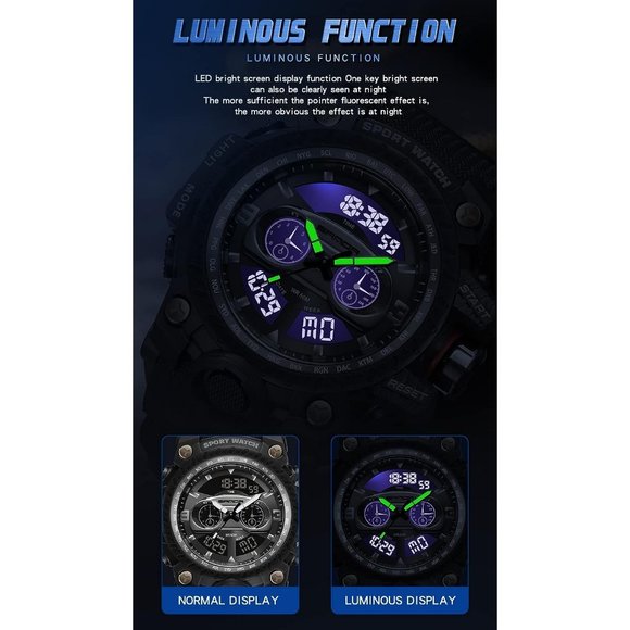 KXAITO Men's Waterproof Military Racing car Dashboard Design Watch - Picture 6 of 6
